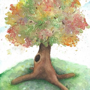 Dreaming Tree Watercolor Print
