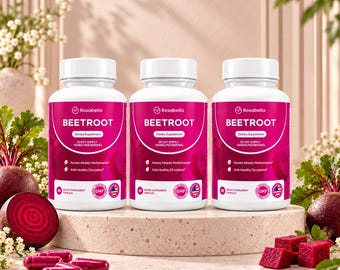 Rosabella Organic Beetroot Capsules - Immunity, Circulation, Energy Support, Anti-Aging Exp 10/29