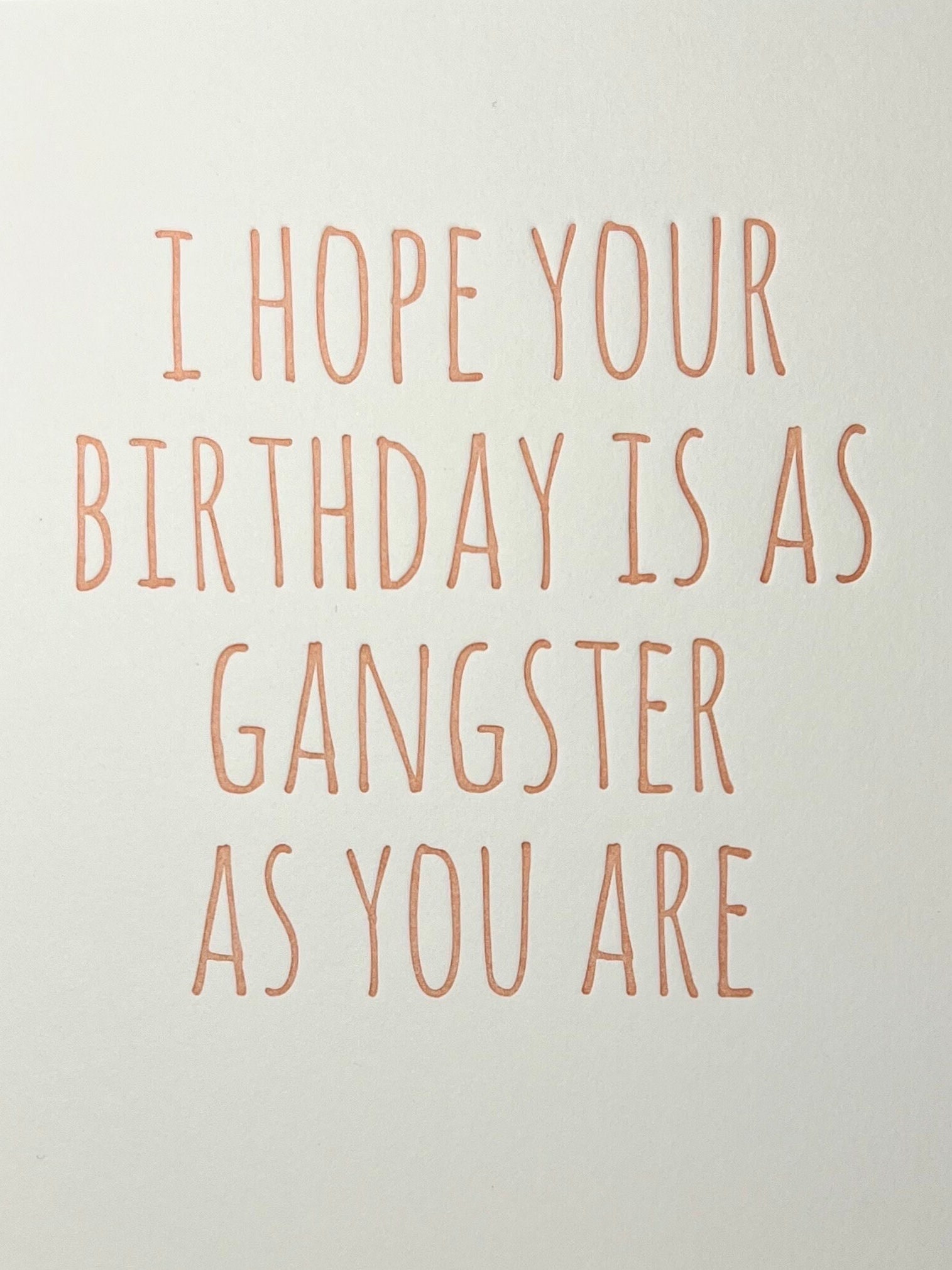 Gangster Birthday Letterpress Greeting - Etsy, image size:1515x2020