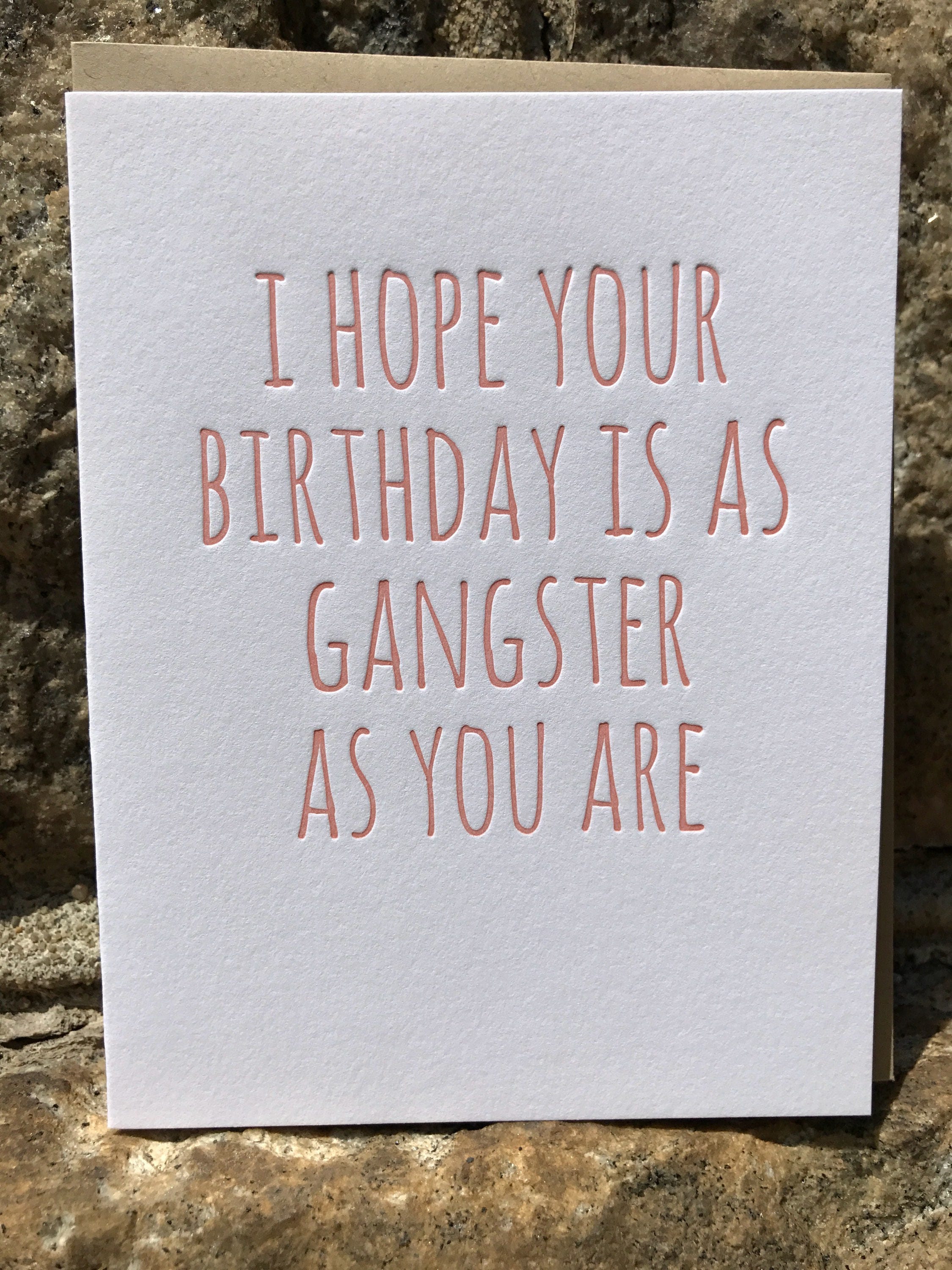 Gangster Birthday Letterpress Greeting - Etsy, image size:2250x3000