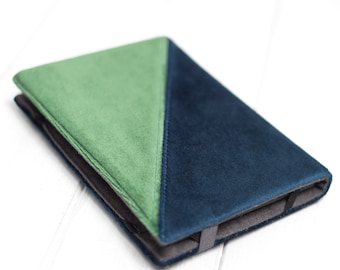 blauw groene kobo Clara 2E cover kobo Libra case Sage case handgemaakte kobo aura cover kobo reader cover zacht fluwelen kobo beschermende