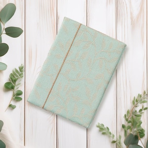 Étui couleur libra kobo tissu toile florale bleu sarcelle sauge kobo étui Elipsa housse de protection personnalisée Kobo clara 2E Forma Glo Nia Aura H2O