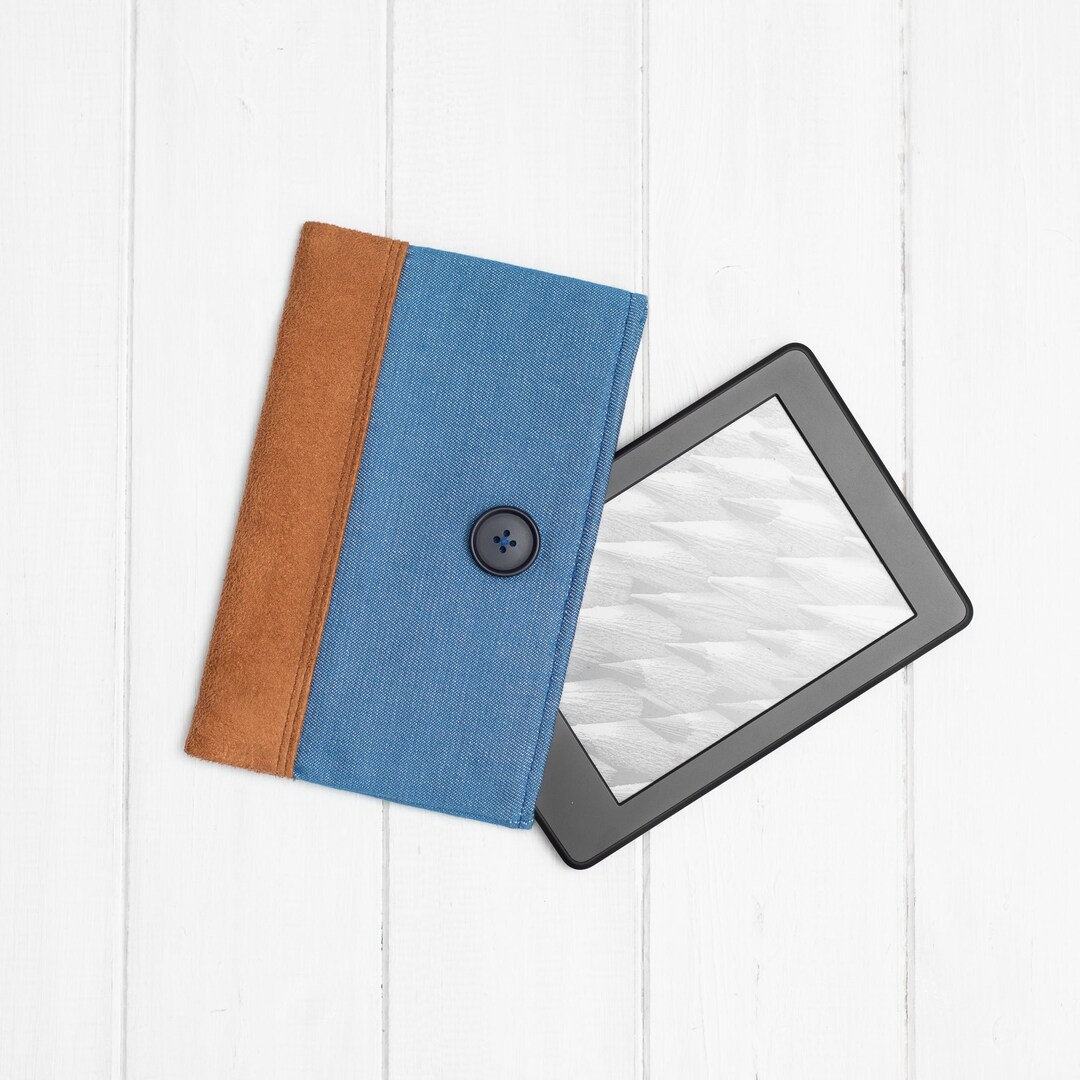 Denim Kindle Case Paperwhite Scribe Sleeve Suede Fabric Bag Etsy UK