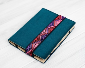 Kindle Paperwhite Case Turquoise Velvet Cover Wide Geometric Strap – Handmade Kindle skin for Scribe Signature Colorsoft 7 Inch Kindle 2024