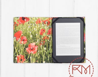 kindle case paperwhite cover denim black Poppy flowers signature Kindle Scribe case book hardcover classic red green pattern best gift UK