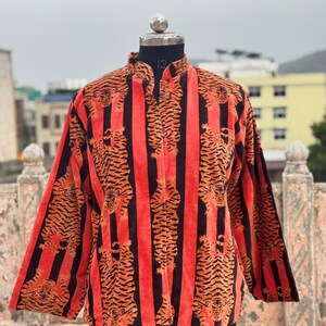 Cardigan kimono/giacca spolverino boho in velluto floreale fatto a mano