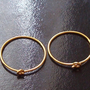 10 Pieces (5 Pairs), Small Hoops, 24k Gold Vermeil, 21 Gauge, 15x15mm, VE231