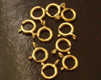 Lot De 5 Fermoirs De Bague Ressort En Or Blanc 14k 4.5mm - Neufs Sous Emballage
