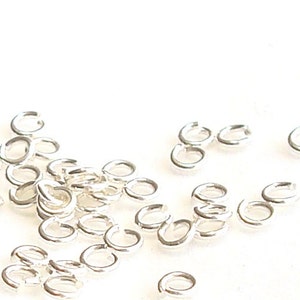 100 Pieces - OPEN - Sterling Silver Jump Rings, 3mm, 22 Gauge, SJ212