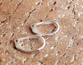 5 Pairs (10 Pieces), Leverback Ear Wire, Sterling Silver .925, 9x16x3.7mm, 20 Gauge, SE125