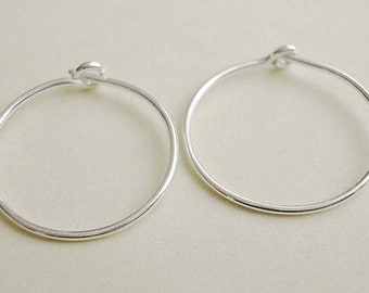 10 Pieces (5 Pairs) Small Hoops, Sterling Silver .925 Ear Wires, 21 Gauge, 15 X 15mm, SE231B