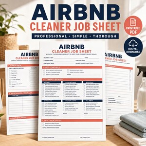Informe de daños y artículos faltantes de Airbnb / Formulario de estado de la propiedad de alquiler vacacional (PDF imprimible)