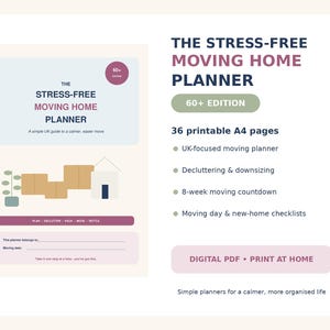 Stressvrije verhuisplanner voor 60+ personen | Checklist voor het verkleinen van uw woning in het VK (digitale pdf)