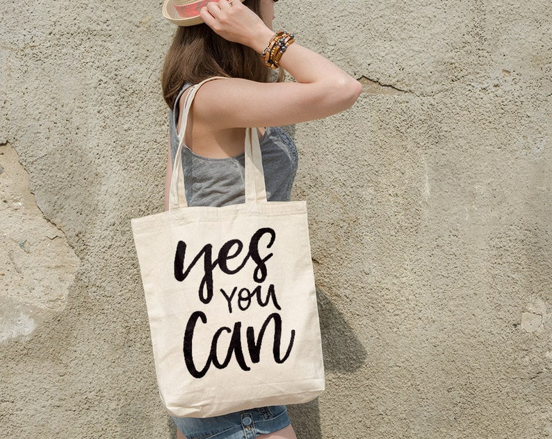 Yes You Can Casual Cotton Canvas Tote