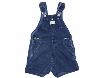 Vintage 80's KIDS Corduroy Overall Shorts Sz S