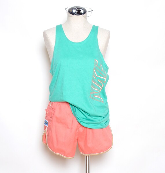 Vintage 90's Grey Tag NIKE Logo Tank Top Sz S