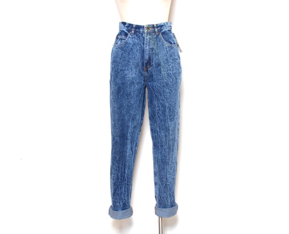 Deadstock 80's Acid Washed Jeans Sz 26W