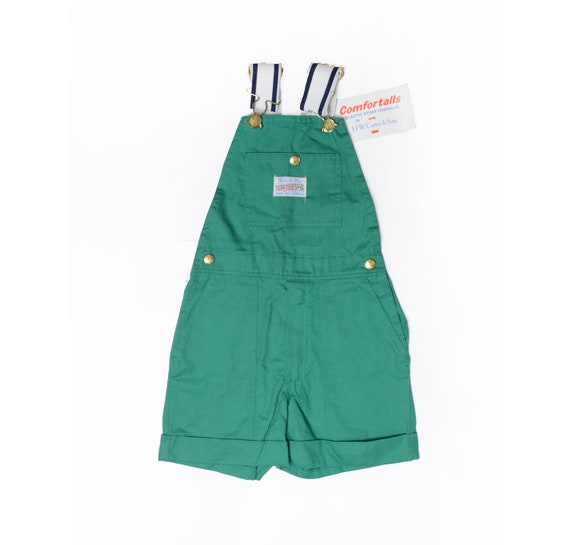 Deadstock 70's TODDLERS Carter's Green Overall Sho