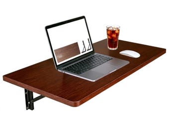 Escritorio plegable de pared, mesa abatible que ahorra espacio, escritorio flotante, escritorio plegable, escritorio pequeño para oficina en casa.