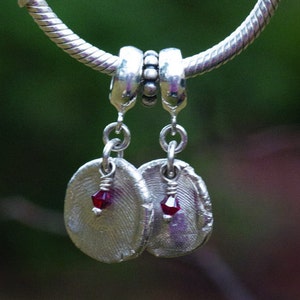 Sterling silver fingerprint charm that fits add-a-bead bracelets image 1