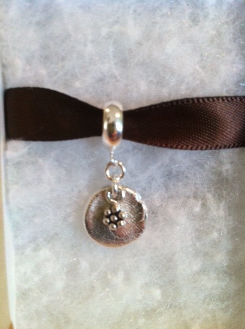 Sterling silver fingerprint charm that fits add-a-bead bracelets image 3