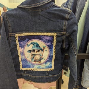 Upcycled Denim Jacket - Girls 5T - Hand Applique