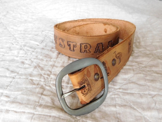Australiana Tooled Leather Belt
