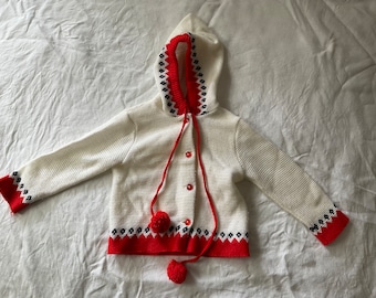 Vintage Marquise Baby Knit Cardigan / Size 0