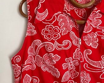 Fab Red Retro Dress / Size 16