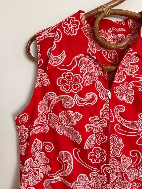 Fab Red Retro Dress / Size 16 - image 1