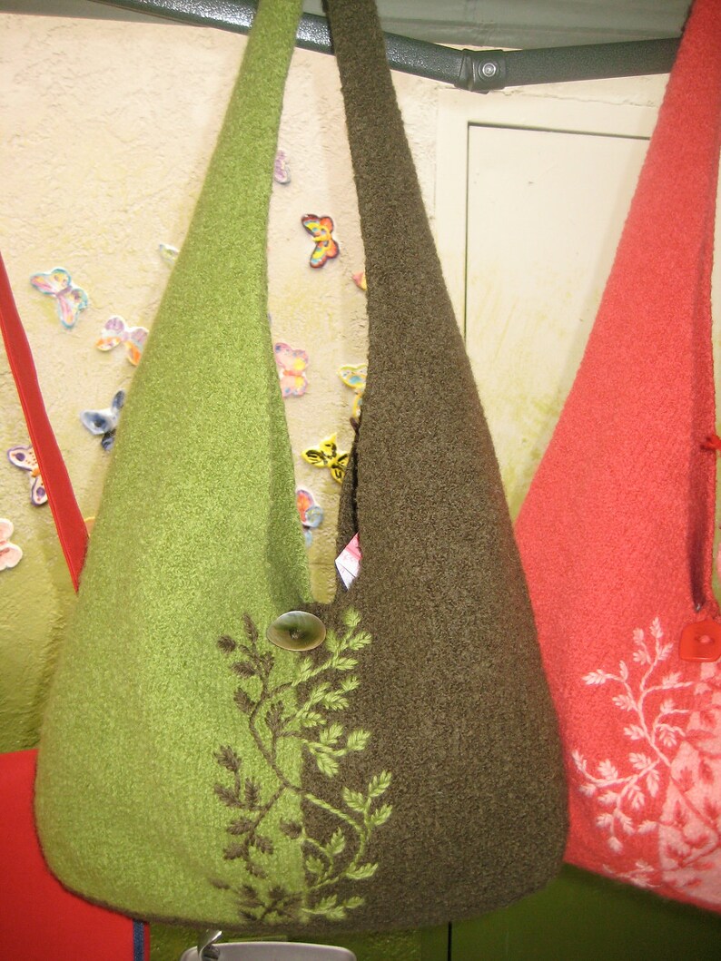 Knit Wool Felted Shoulder Bag Felted Wool Purse Felted Wool Etsy