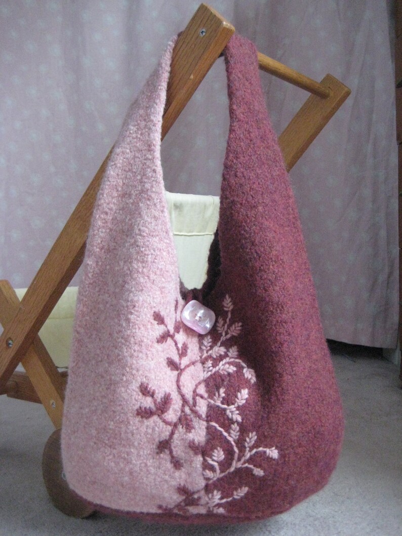 Knit Wool Felted Shoulder Bag Felted Wool Purse Felted Wool Etsy