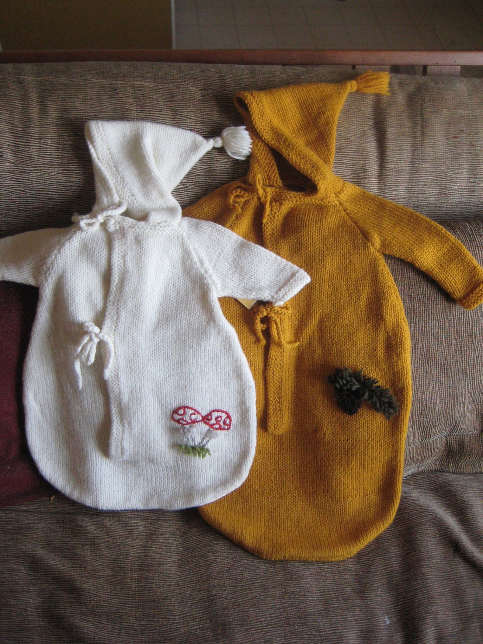 Wool Baby Sleeping Bag with a hood and long sleeves size 3 Etsy