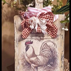 Distressed Primitive Farmhouse Chippy Hanging Large CUTTING BOARD Sign ...
