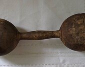 Dumbbell, one wooden vintage weight 13 oz.