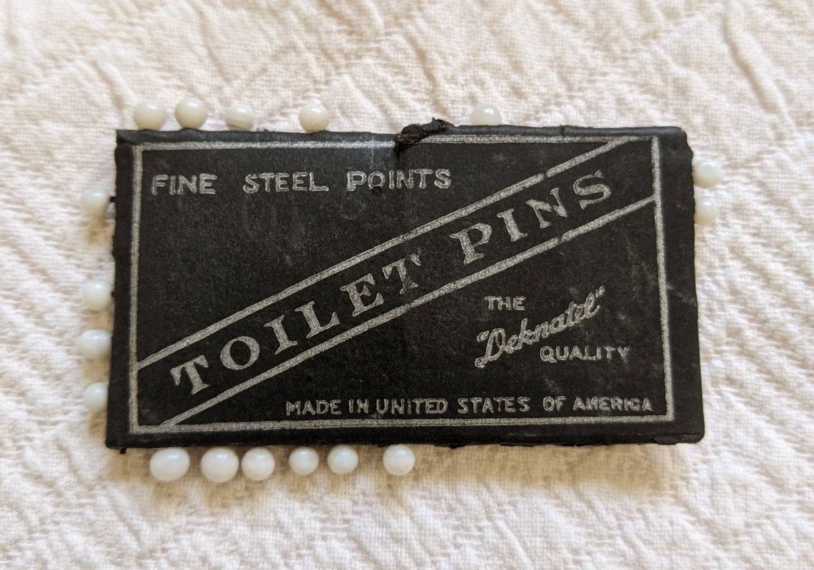 Deknatel Toilet Pins Fine steel pins 11/2 long Etsy