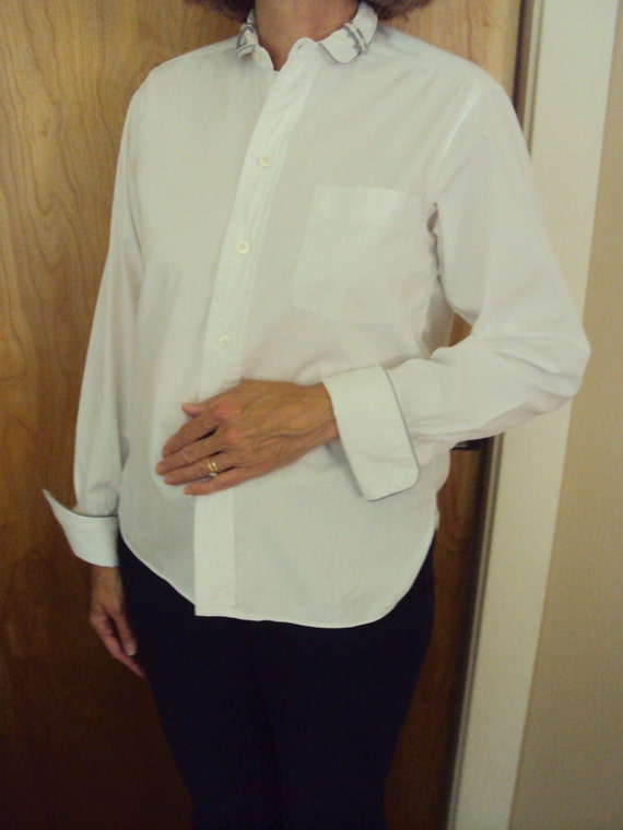 Long Sleeve Bobbi Brooks Cotton White Blouse, size