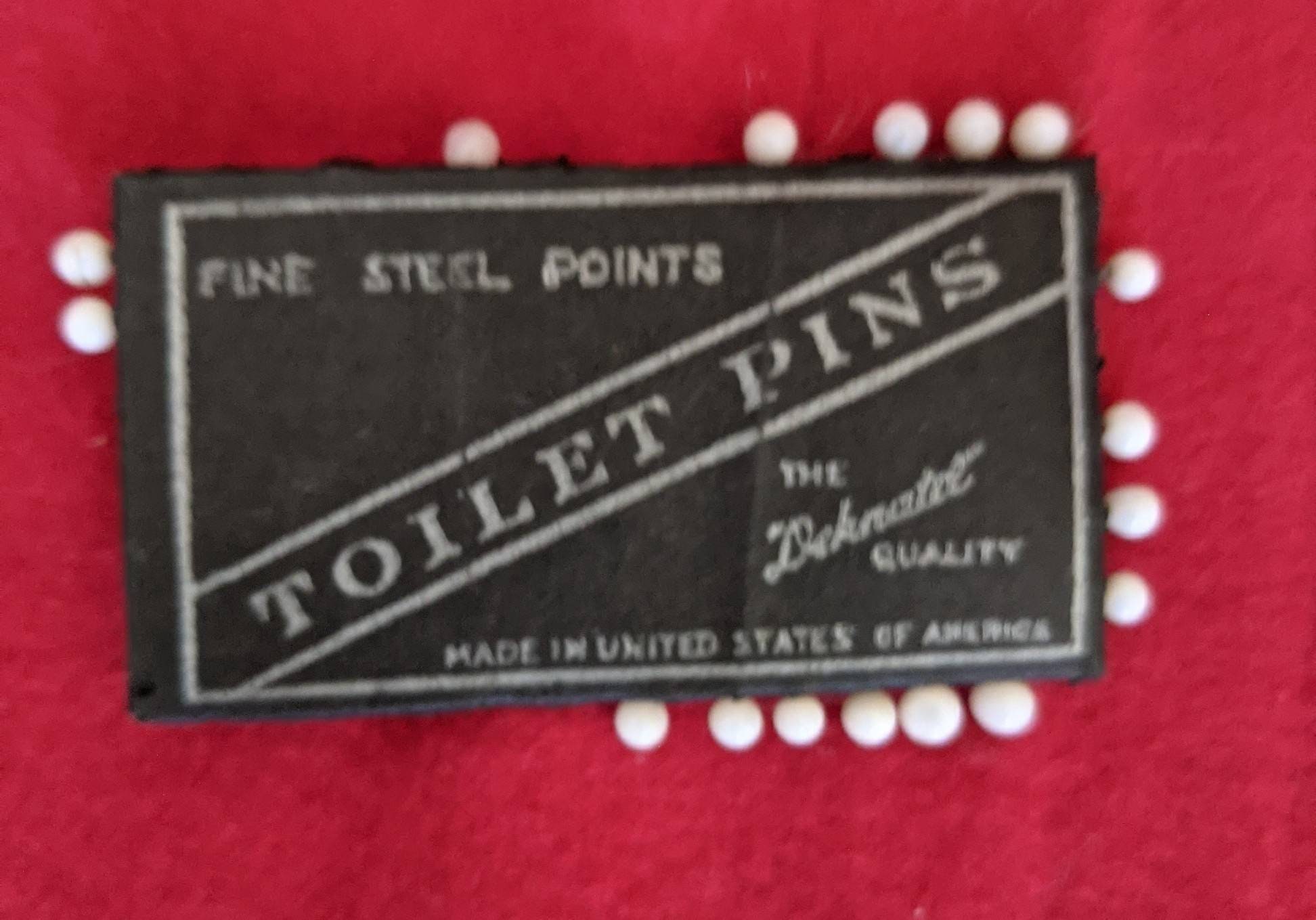Deknatel Toilet Pins Fine steel pins 11/2 long Etsy