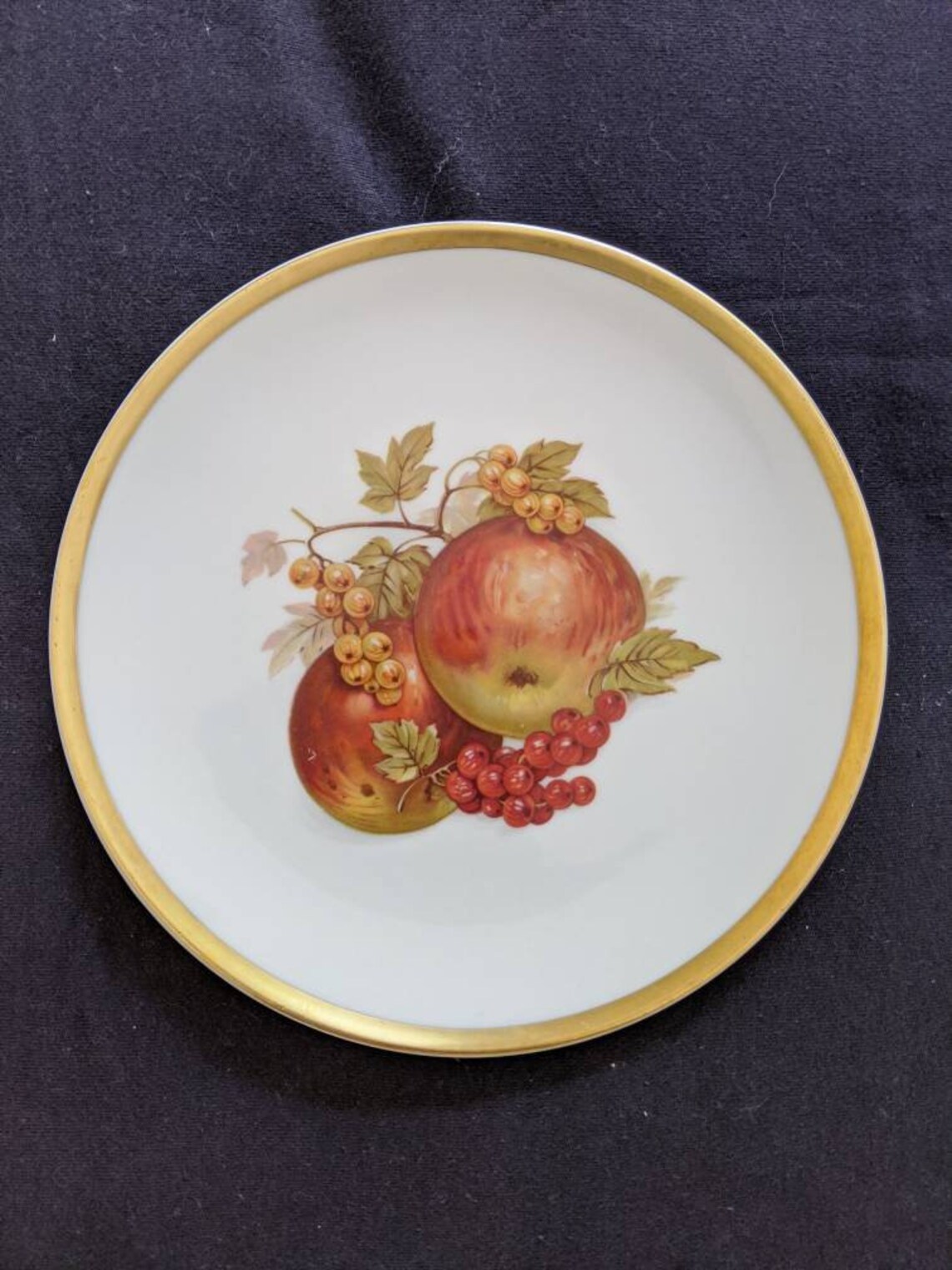 Harvest pattern Bavarian china salad plate white w/ fruit Etsy