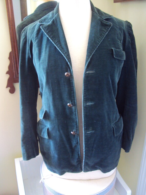 Green Corduroy Jacket, ladies, 1940's size s