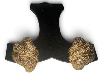 Boucles d'oreilles à clip vintage en forme de pépites d'or