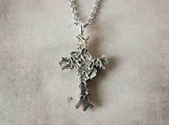 Men/'s Retro Stainless Steel Skull Truss Cross Crucifix Necklace Pendant Chain