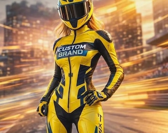 Maßgeschneiderter Motorradrennanzug für Damen, Sportbike-Rennanzug für die Rennstrecke, handgefertigte Motorradbekleidung