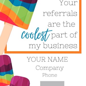Realtor Pop By Summer Popsicle Referrals Paper Tag Cool Real Estate Marketing