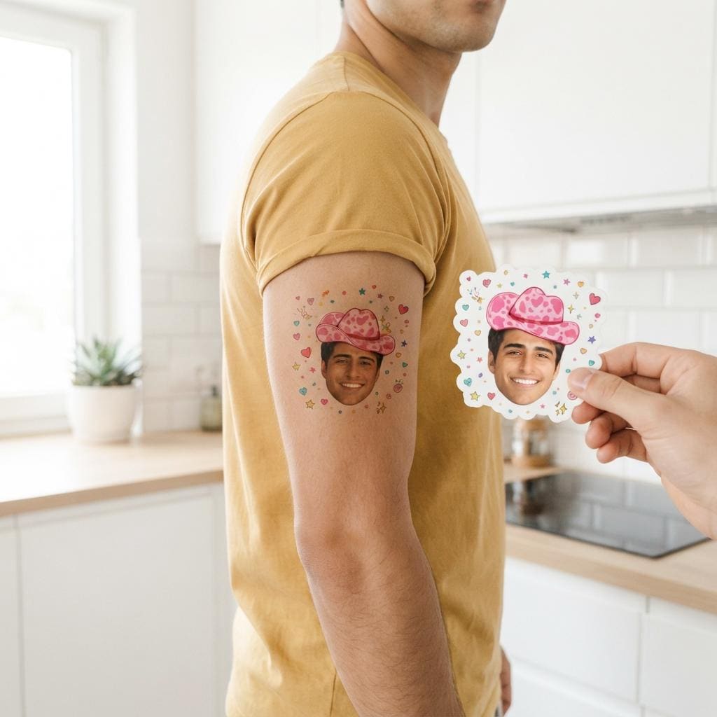 Custom Temporary Tattoos, Personalized Photo Face Tattoo, Fun Party Favors, Birthday, Bachelorette, Graduation, Wedding, Bridal Shower Gifts