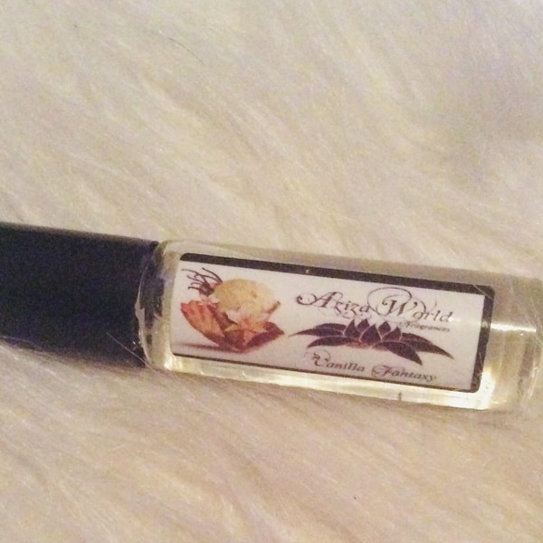 Vanilla Fantasy Perfume Roll On Oil, Perfume oil, vanilla scent, vanilla perfume, caramel scent, caramel perfume, gourmand perfume, aziza