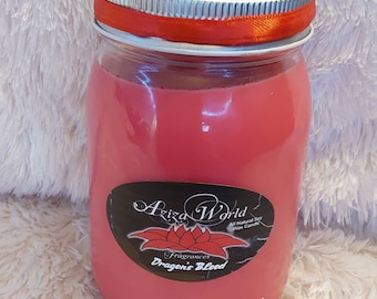 Large Dragons Blood All Natural Soy Wax Candle, dragons blood, spicy scent, spicy candle dragons blood candle, halloween candle, christmas