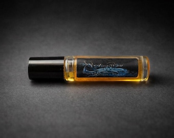 Dragon's Breath Male Roll on Oil, Resin Scent with Dragons Blood, Nag Champa, Musk, Handmade Mens Cologne, michigan made perfume, resins