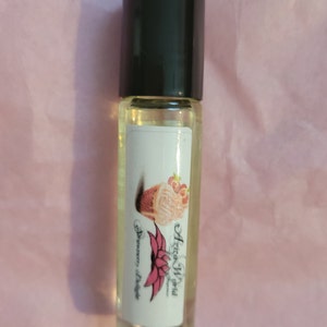 Strawberry Delight Roll on Perfume Oil, Gourmand perfume, bakery perfume0, strawberry scent, strawberry perfume, aziza world, strawberries