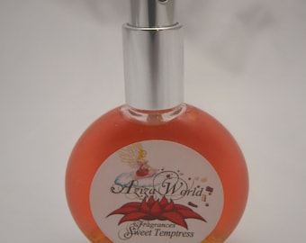 Sweet Temptress, Gourmand perfume, with Tonka bean, ambrosia, chocolate, vanilla, jasmine, cotton candy, raspberry, handmade ladies perfume